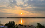 メコン川の夕日