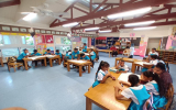 授業風景、学年試験前の復習の時間