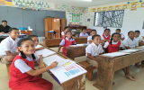 トンガタプ島内の小学校