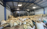 地元生産者から集荷されたコーヒー豆貯蔵施設