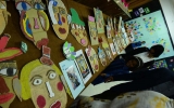 学校にて展覧会