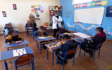 小学校障害児教室の授業風景１