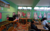 小学校障害児教室の授業風景２