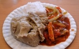 収穫されたものを使用した現地料理