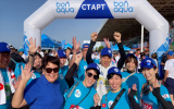 職場が運営するイシククルマラソンの様子
